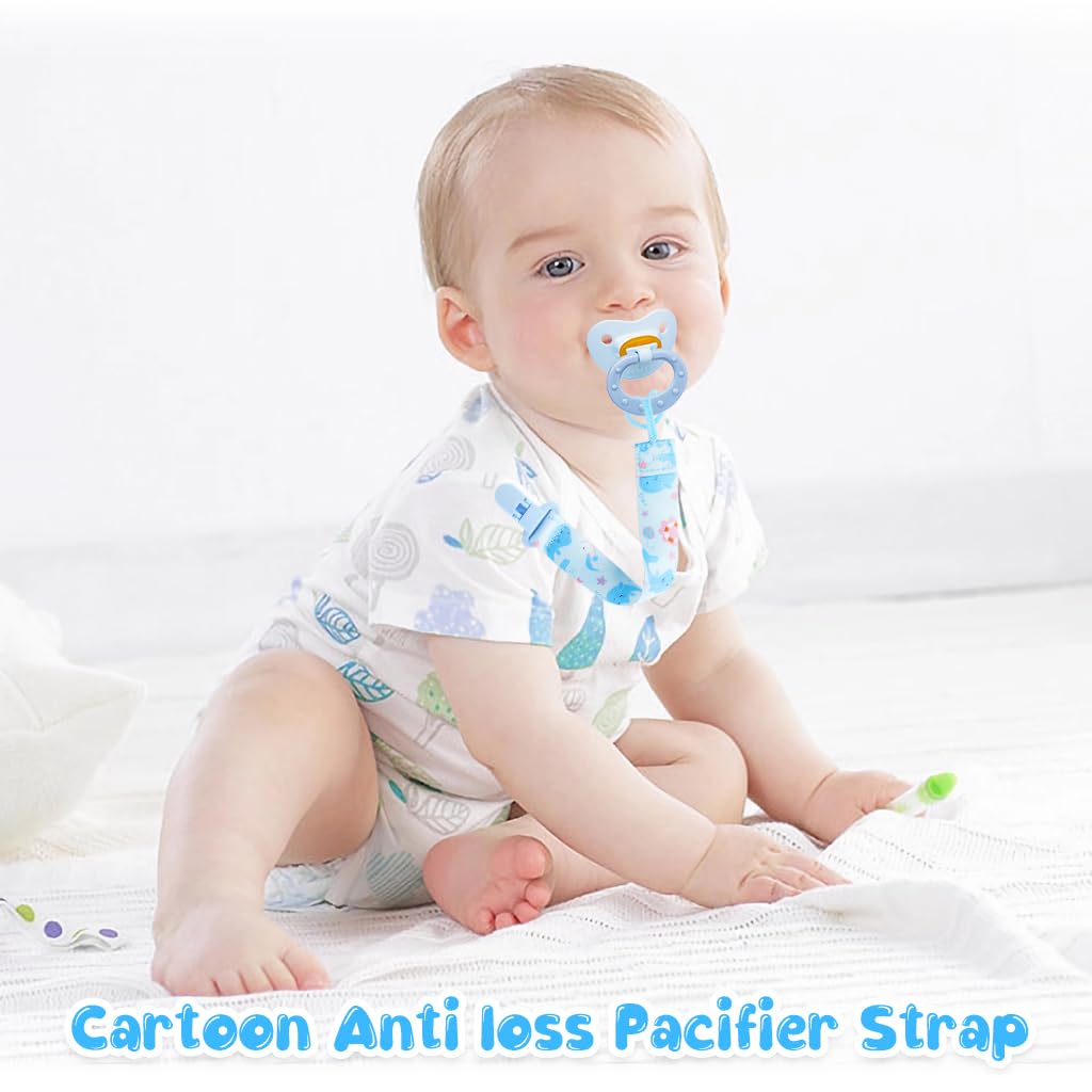 SNOWIE SOFT 4pcs Anti Lost Pacifier Chain Strap Pacifier Clip for Toddlers Cartoon Fabric Pacifier Clip Strap for Soother, Teether, Toy, Pacifier Anti Lost Baby Pacifier Attaching Strap SNOWIE SOFT 4pcs Anti Lost Pacifier Chain Strap Pacifier Clip for Toddlers Cartoon Fabric Pacifier Clip Strap for Soother, Teether, Toy, Pacifier Anti Lost Baby Pacifier Attaching Strap